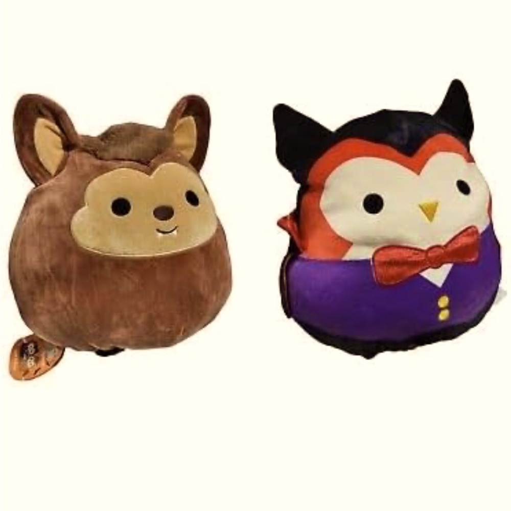 Squishmallow 12” Quill and Wade Flip-a-Mallow Vamp to Wolf Halloween 2022 Rare